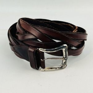 NWT BANANA REPUBLIC LEATHER STATEMENT TAB BELT‎ Tumbled Leather Belt | Banana Republic main image 2